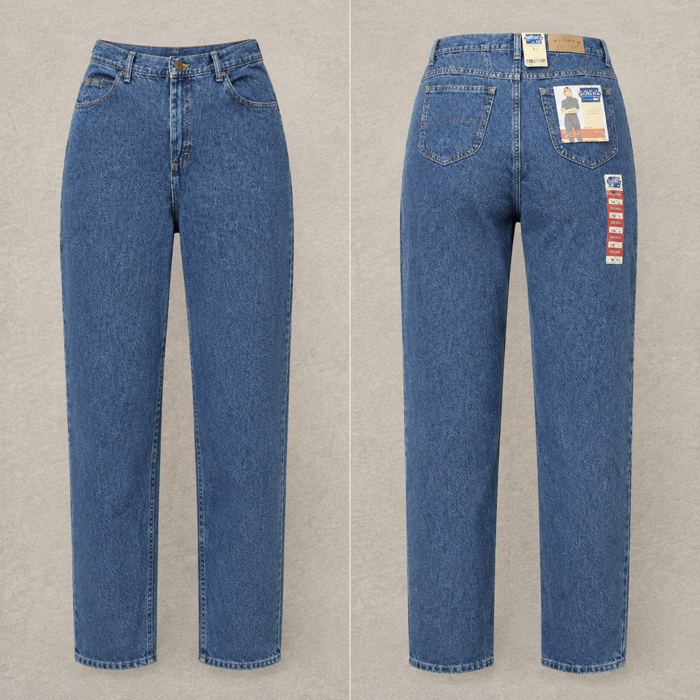 Vintage Riders By Lee Jeans Womens 16 Long Blue High Rise Tapered Mom Pants NWT
